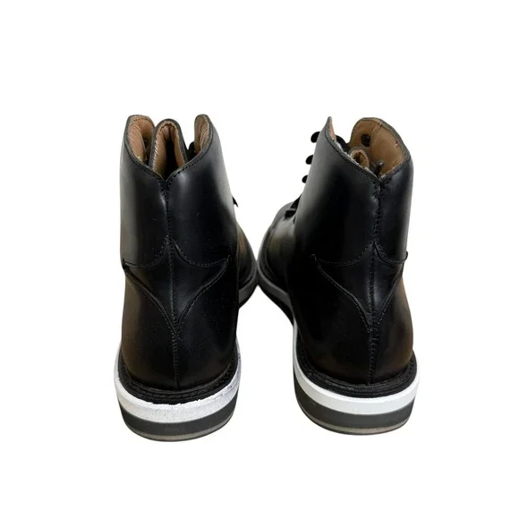 Vintage Foundry Co. Talon Black Leather Lace Up Moto Boots Mens US 9.5 VF1395 - Picture 5 of 7